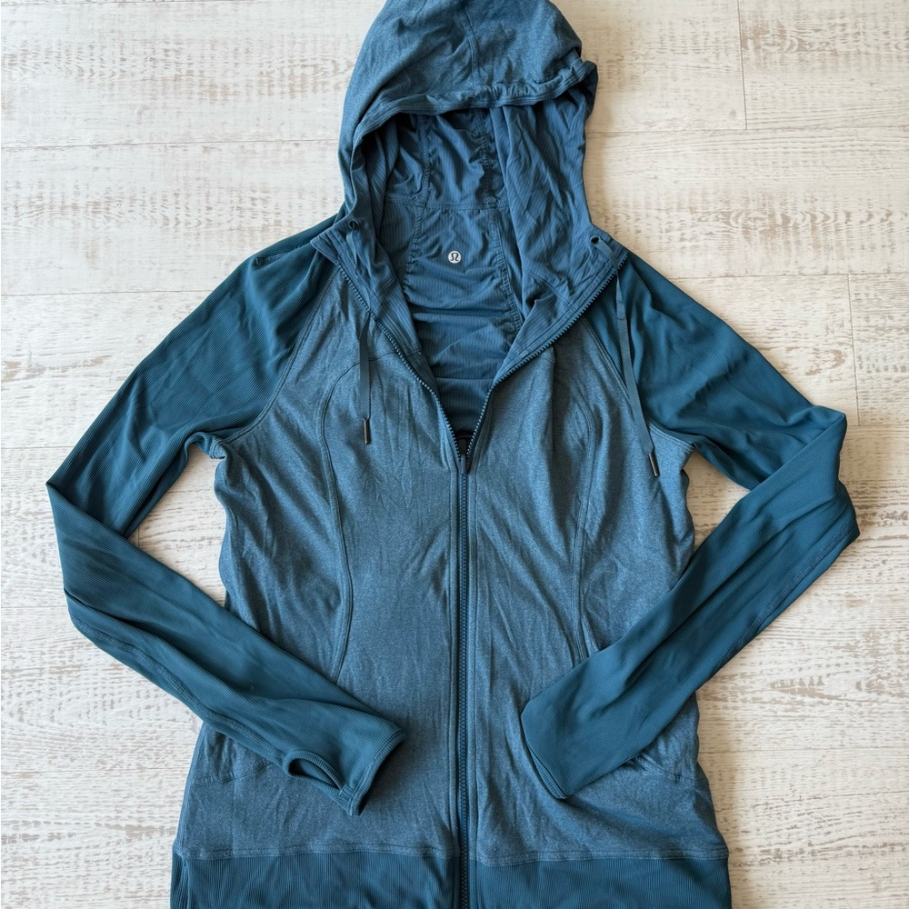lululemon athletica Blue Hooded Jacket reversible